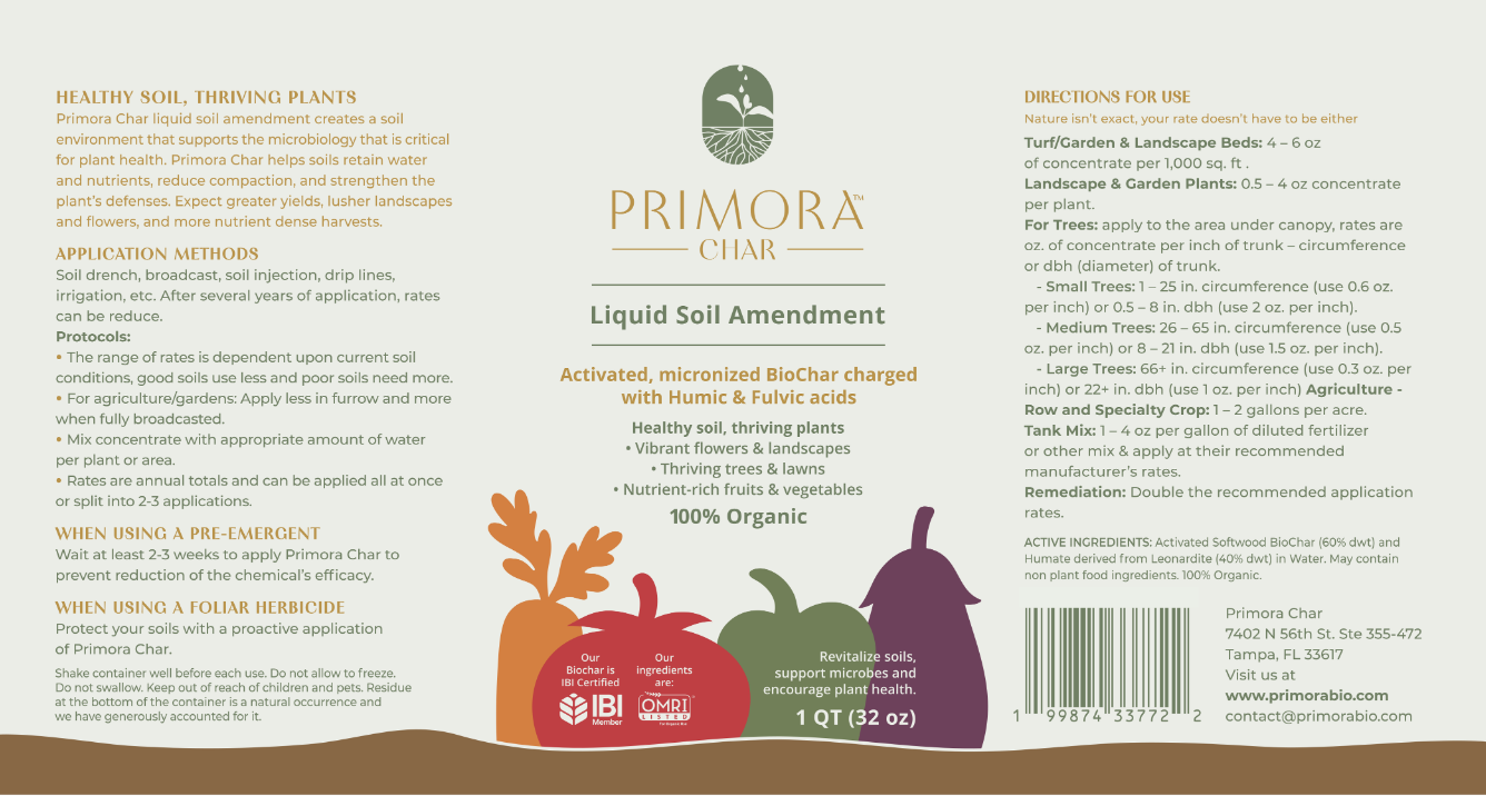 Primora Char - Soil Amendment - Liquid, 32 ounces