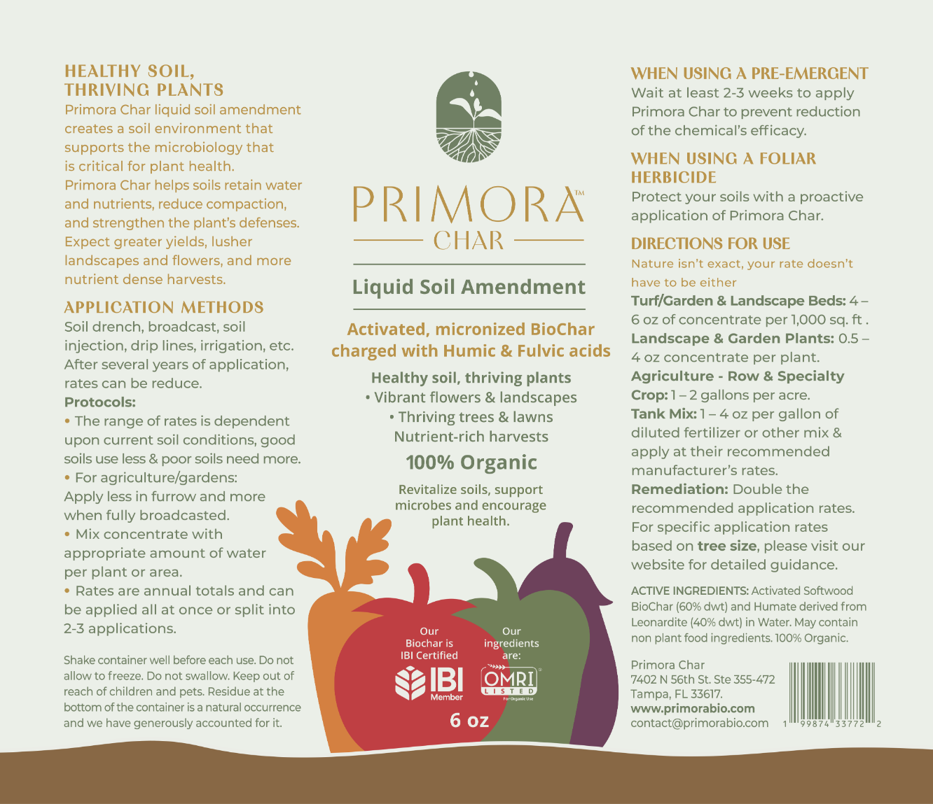 Primora Char - Soil Amendment - Liquid, 6 ounces